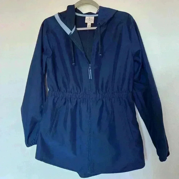 St. John's Bay Jackets & Blazers - St.John’s Bay Women’s Small Blue Hoodie Jacket With Zip Front.